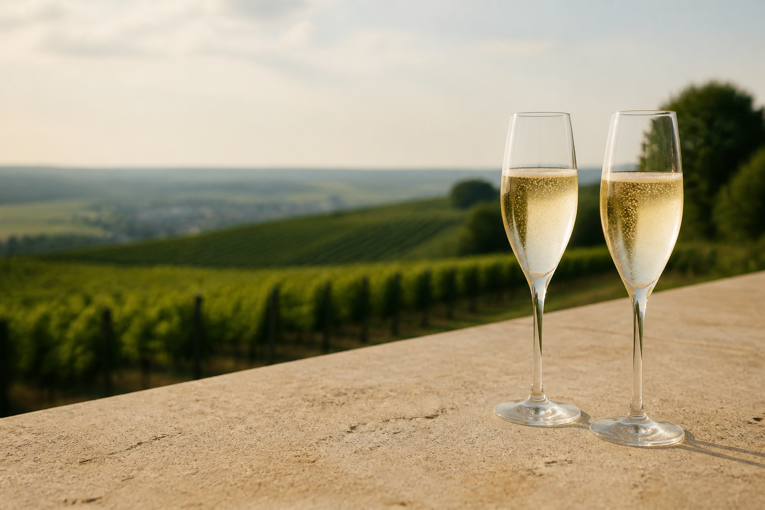 Twee glazen met fijne bubbels voor een feestelijk alcoholvrij moment