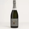 Fles Champagne Legret & Fils Millésimé 2008 met zilveren label en zwarte capsule op witte achtergrond