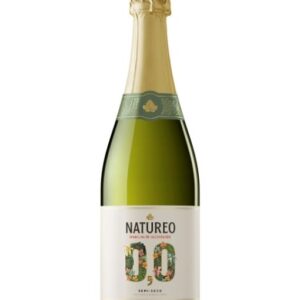 Fles met alcoholvrije champagne