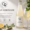 Vegan limonade van Champagne Baron met citroen en munt in luxe presentatie